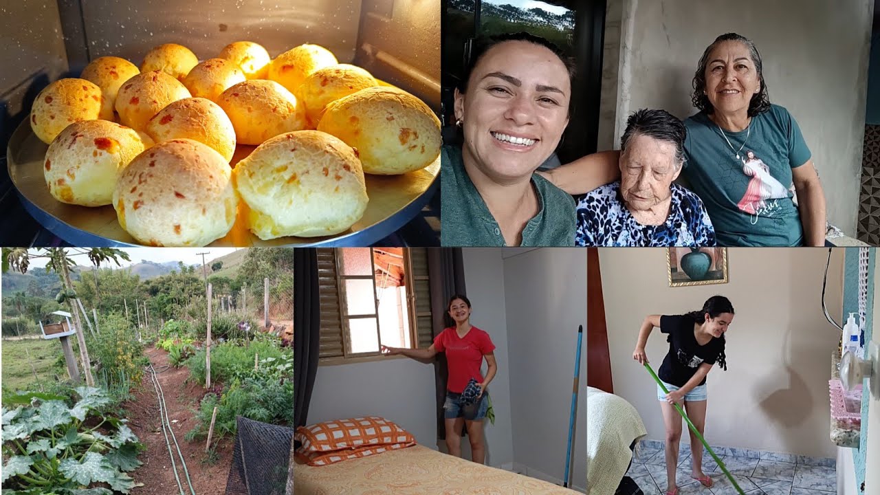 AVÓ E TIOS VIERAM VISITAR/PÃO DE QUEIJO/MENINAS DEIXANDO TUDO LIMPINHO/VOLTINHA DEPOIS DA CHUVA