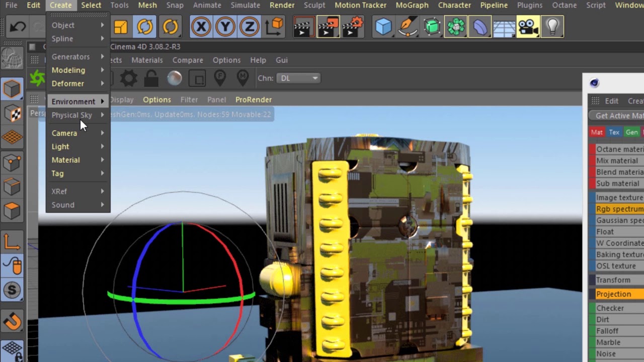 OctaneRender For Cinema 4D Lesson 7.9: Octane Projection Nodes