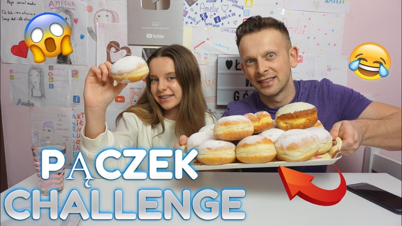 PĄCZEK CHALLENGE 🍩 TŁUSTY CZWARTEK - kto przegra wykonuje wyzwanie od widzów