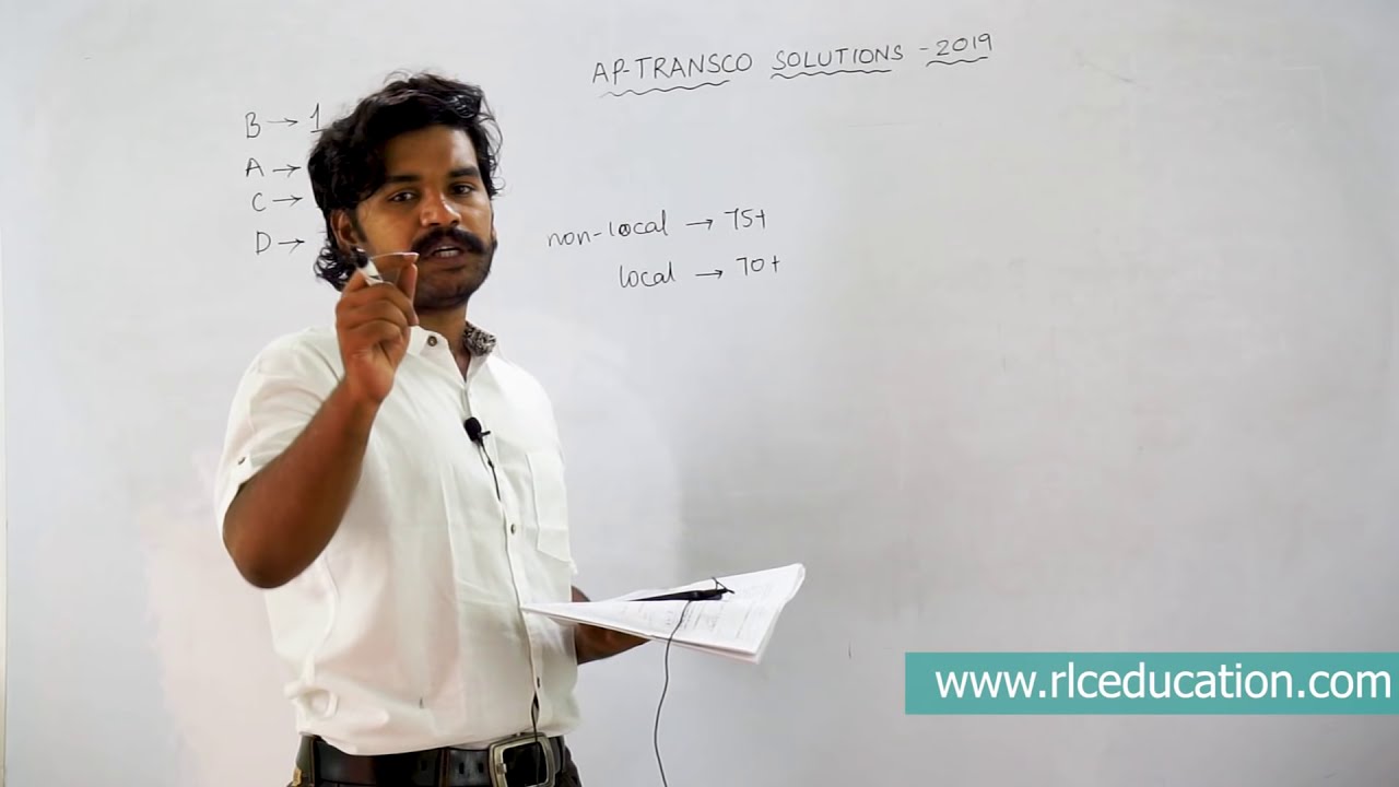 Подробные решения APTRANSCO AEE 2019 (вопросы 1–10) | RLC Education India | Нихил Накка