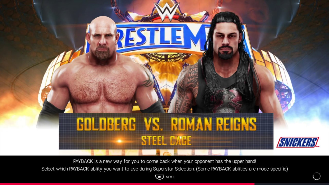 WWE 2K19 Gameplay | Roman Reigns Vs Goldberg | WWE 2K19 Steel Cage Match