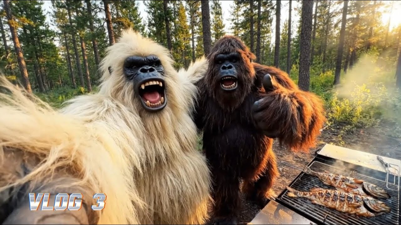 Vlog 3 | Epic Grill Party with Bigfoot! 🍖🐾 Forest Feast, Fresh Fish & Wild Fun | YetiVerse