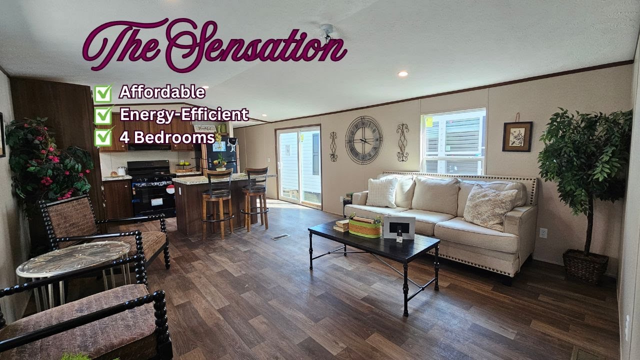 Affordable & Energy Efficient! The Sensation 4 Bedroom Manufactured Home Tour