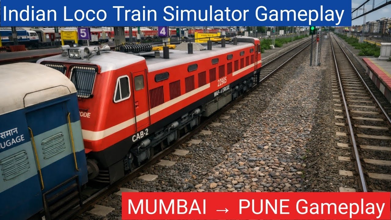 Mumbai to Pune Short Route Gameplay | Indian Loco Train Simulator | Hill Section Train Drive