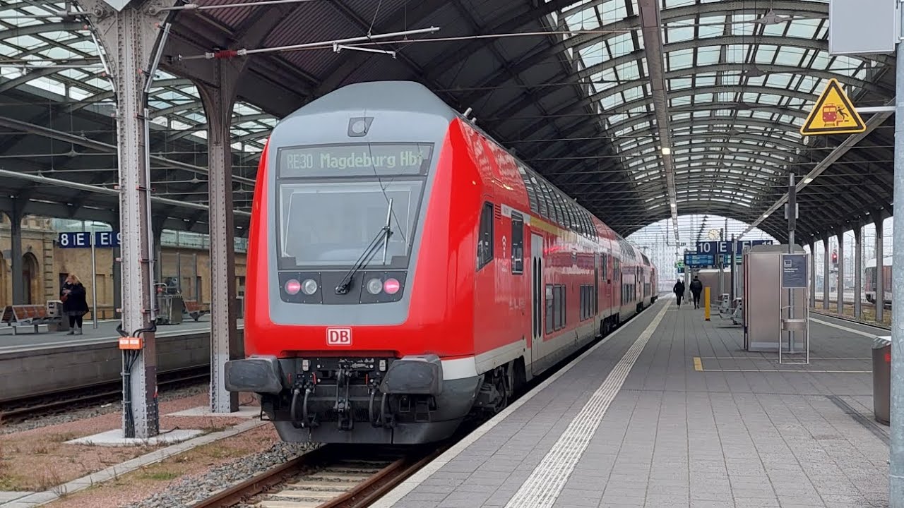 DB Regio Süd-Ost | Mitfahrt auf dem Kompl. RE30 Von Magdeburg HBF bis Halle (S) HBF im Dosto