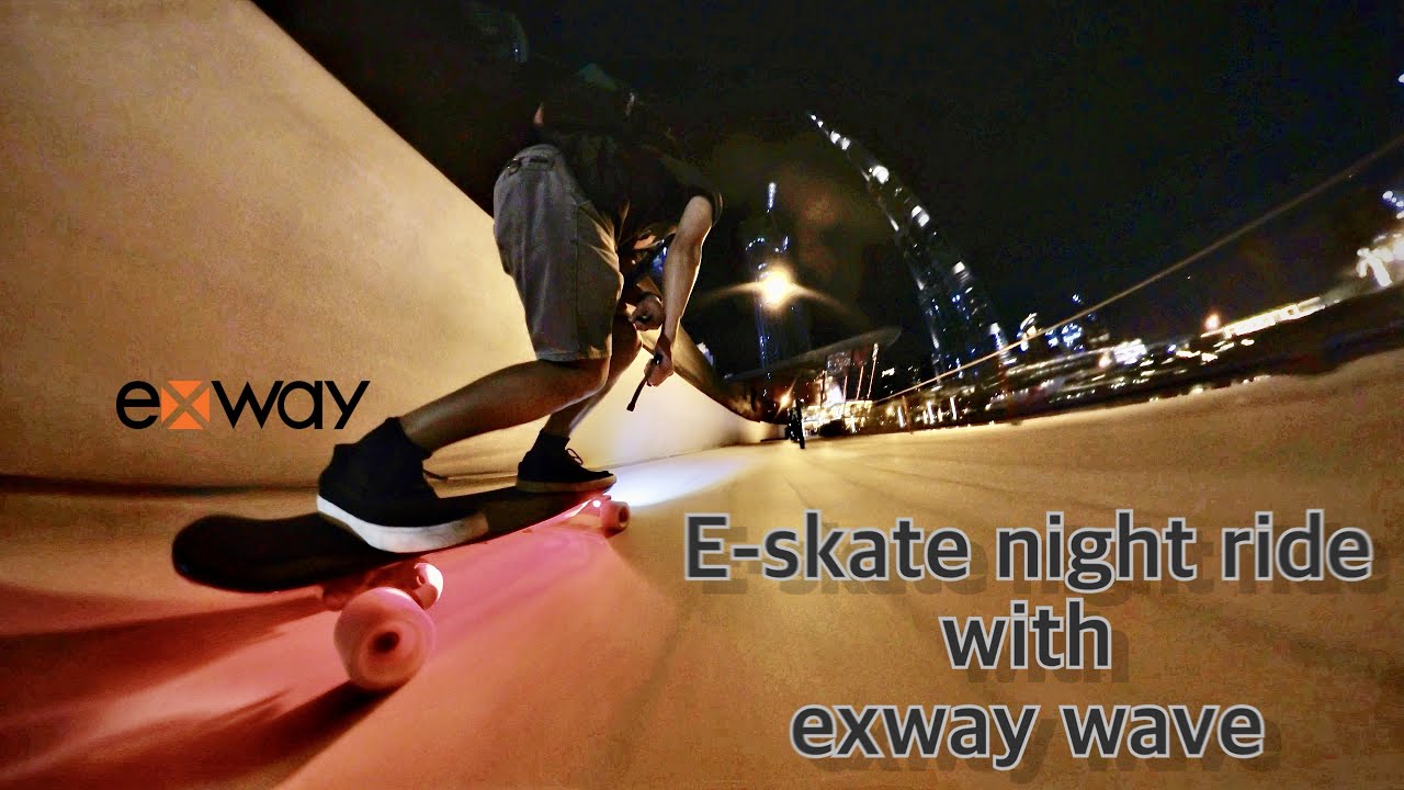 exway wave night ride in the city (ESKATE VLOG #40)