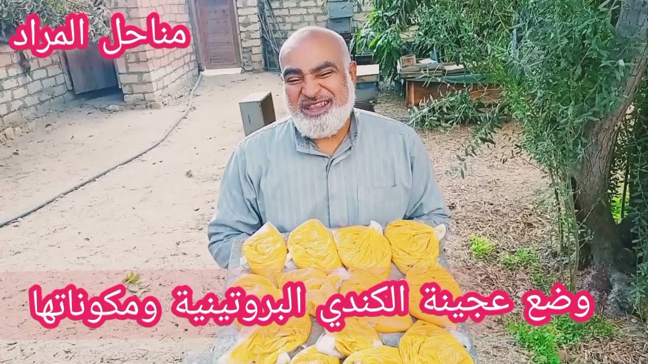 وضع عجينة الكاندي البروتينية ومكوناتها
