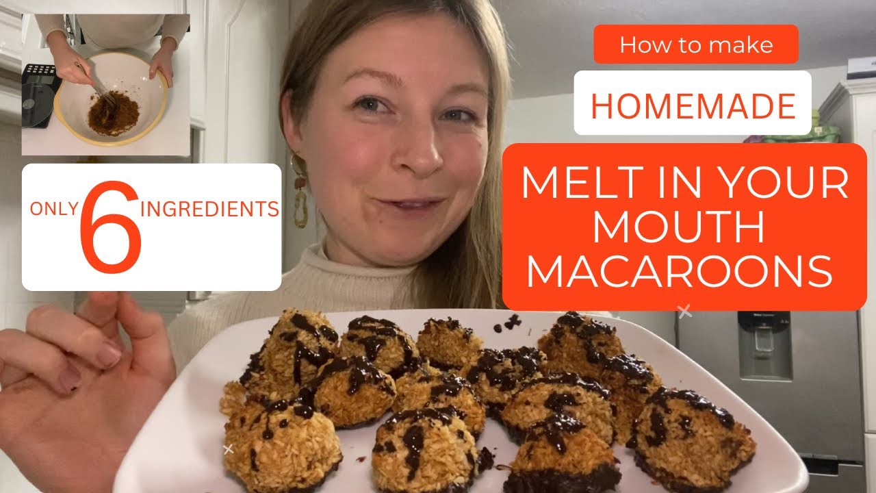 Delicious Homemade Coconut and Dark Chocolate macaroons - My go-to treat! 