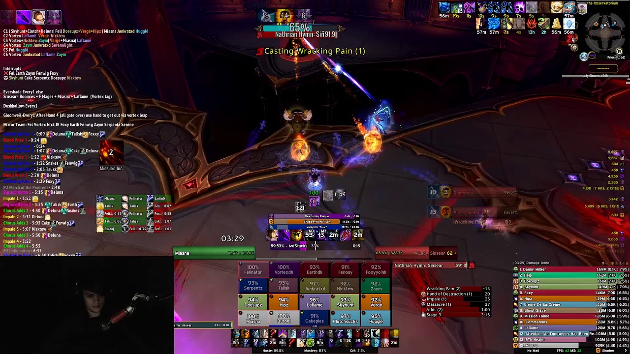 Intern Made this Boss - Mythic Sire Denathrius - US 10th - Shadow Priest PoV