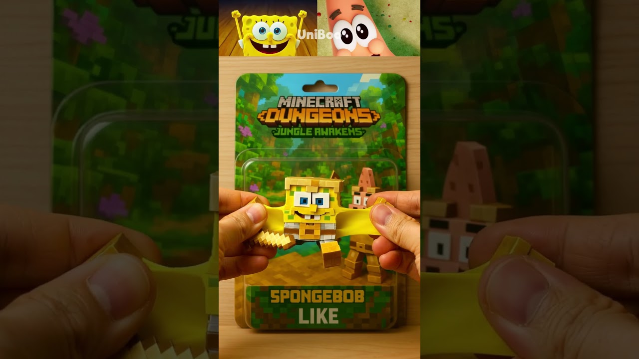 Unboxing SpongeBob x Patrick (Minecraft Dungeons: Jungle Awakens Edition) with UniBoo ✨ #spongebob