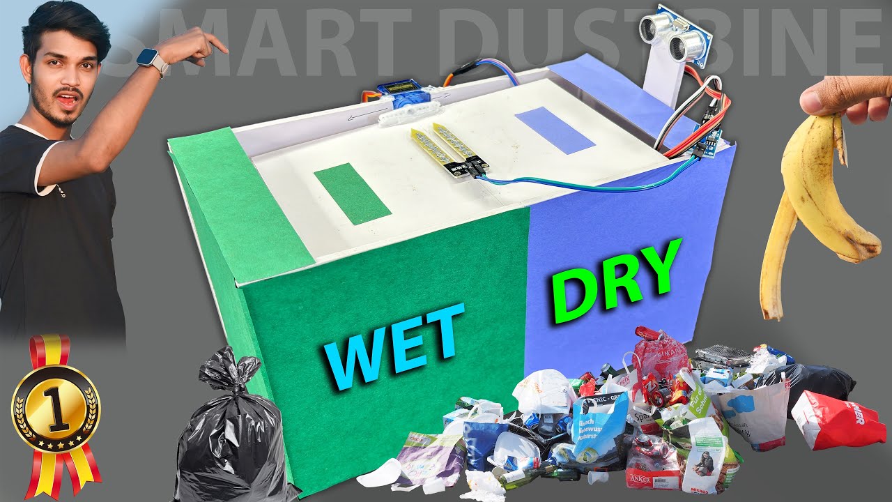 Wet & Dry Waste Smart Dustbin for House | Best science Project | Harish Projects