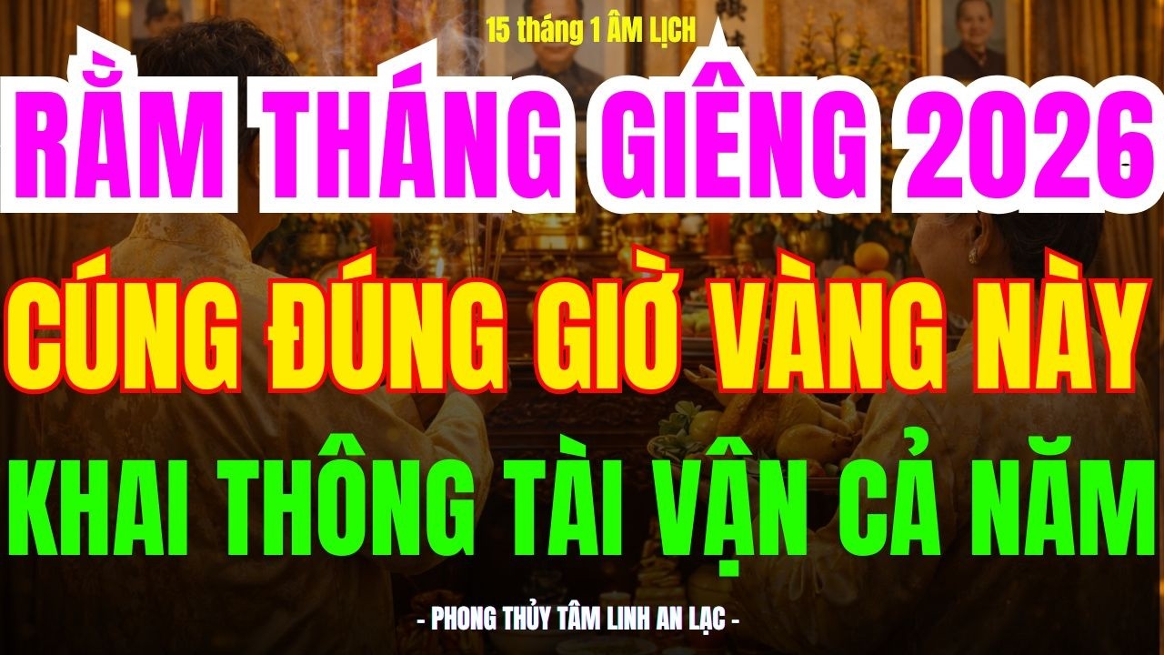 RẰM THÁNG GIÊNG 2026: THẮP HƯƠNG VÀO KHUNG GIỜ VÀNG NÀY-LINH ỨNG-TRỜI PHẬT MỞ LỐI LỘC VỀ #phongthuy