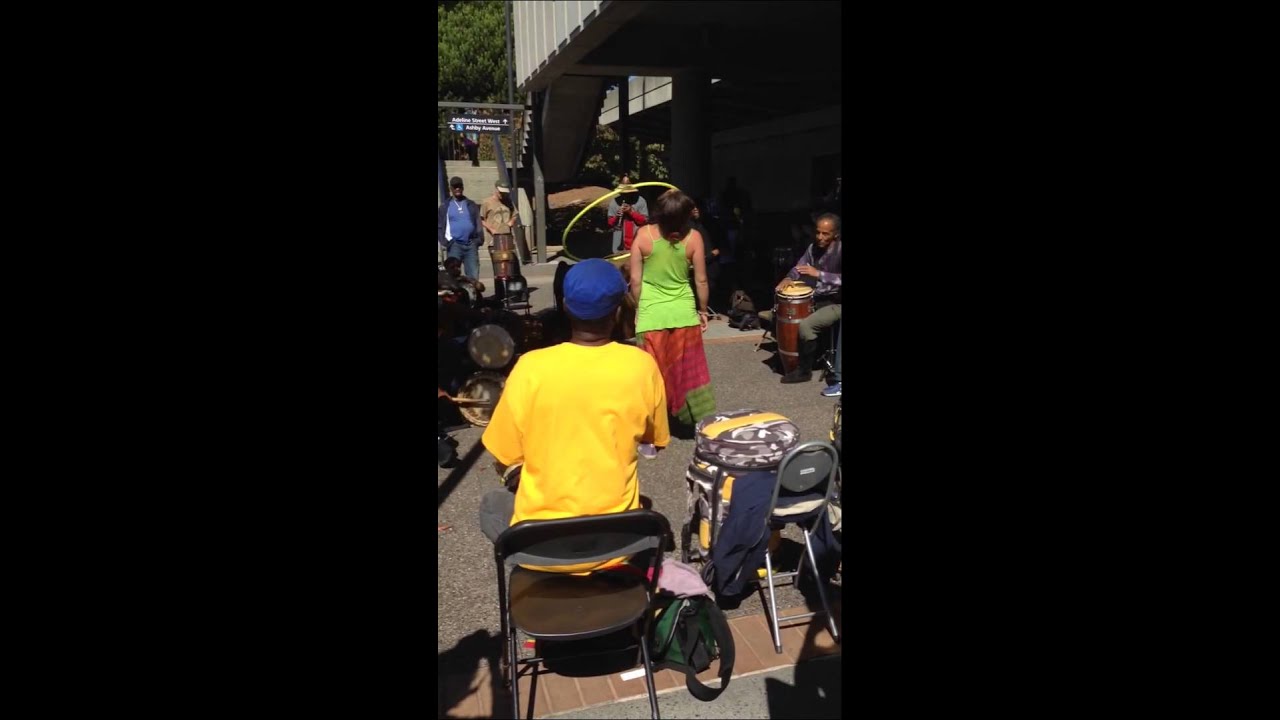 Ashby Bart drum circle hooping.