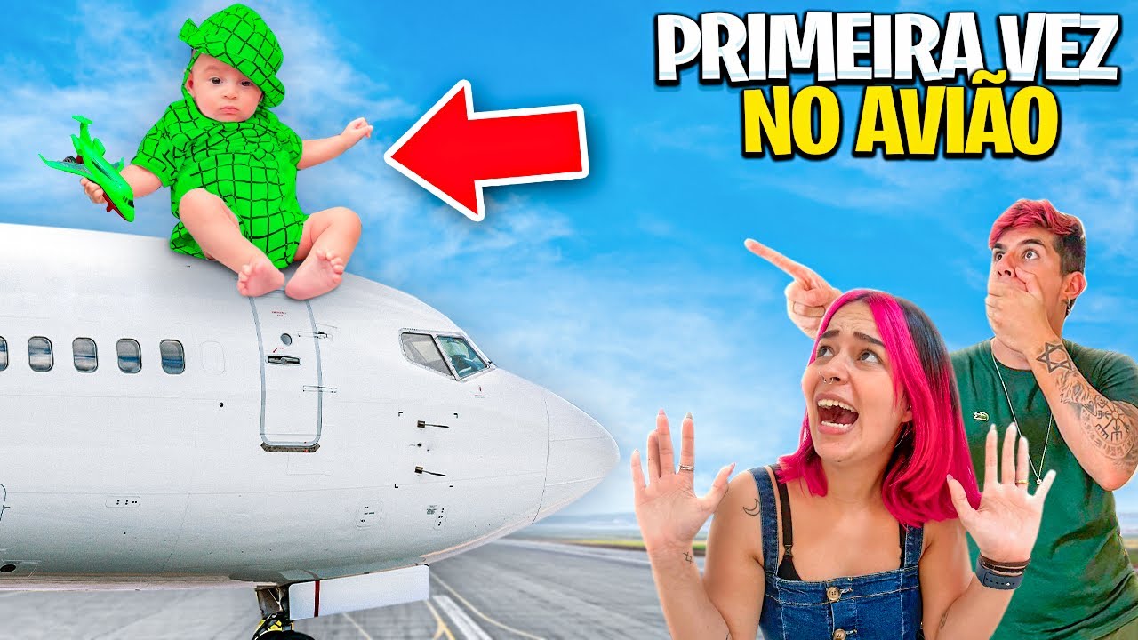 PRIMEIRA VEZ DO DAVI NO AVIÃO *ele chorou ?