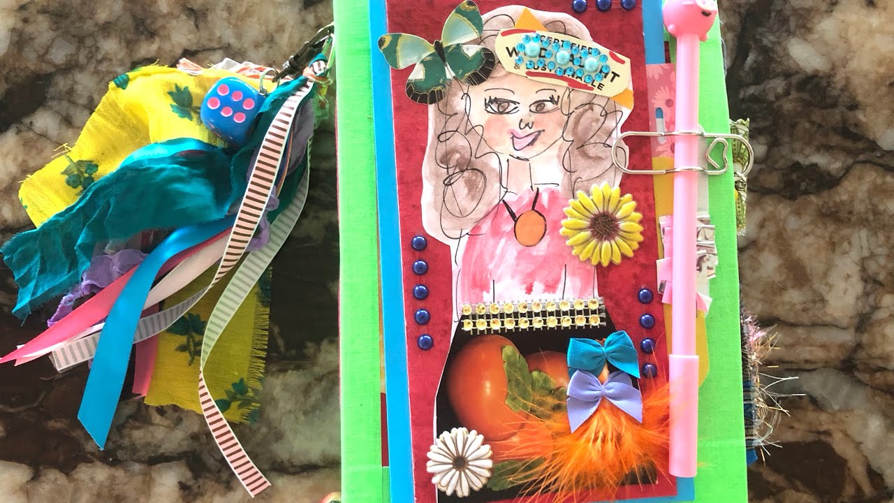 Trashy Junk Journal made with Cheez-It Box - SOLD