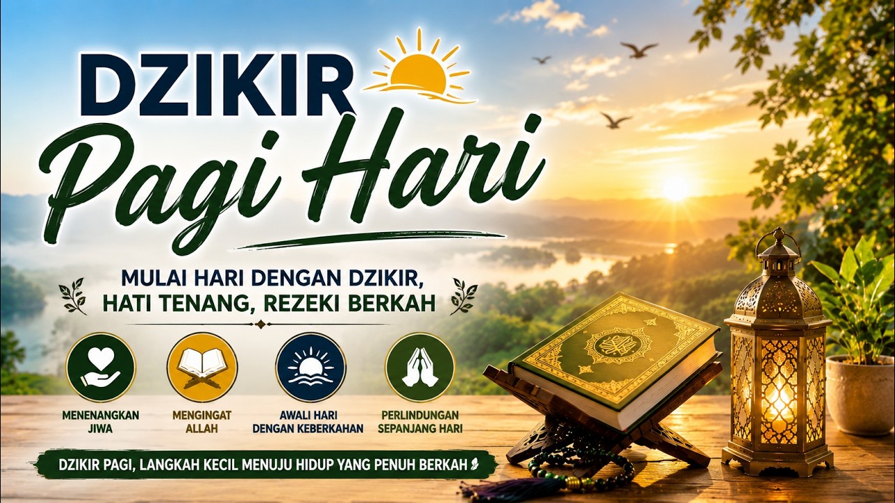 DZIKIR PAGI di HARI MINGGU PEMBUKA PINTU REZEKI  ZIKIR PEMBUKA PINTU REZEKI  Dzikir Mustajab Pagi