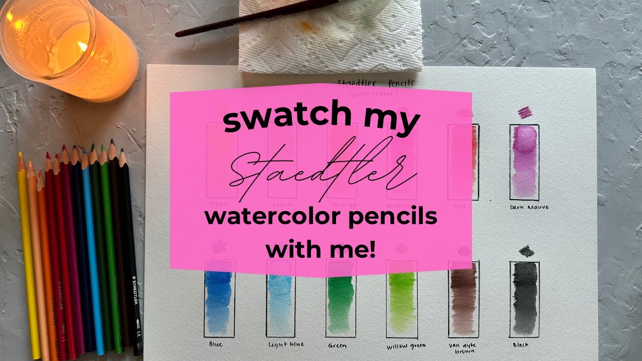 Swatch my Staedtler Watercolor Pencils with Me!