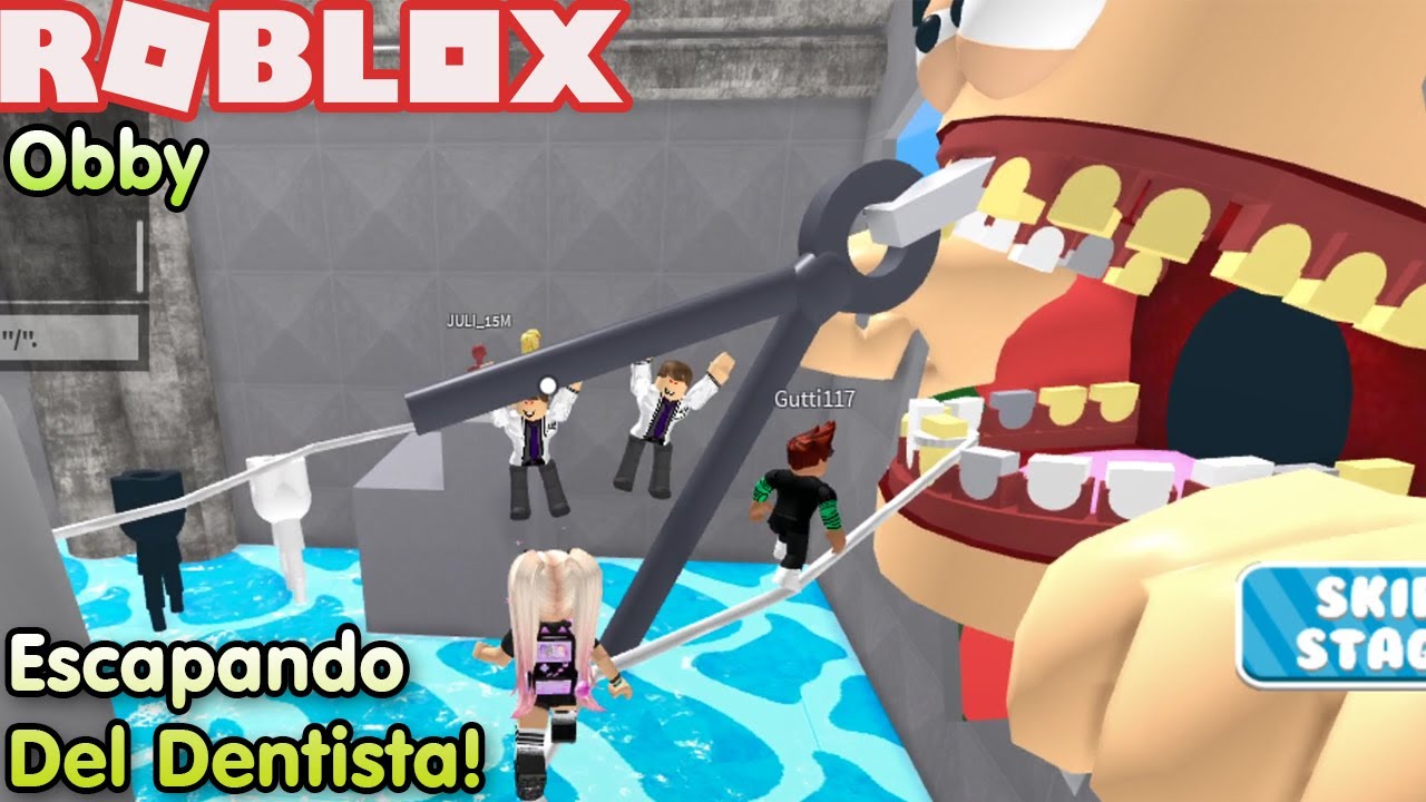 Roblox Escapando De Dentista Obby Parkour! Tenemos Que Salir De Aqui Gutti!!😮😀