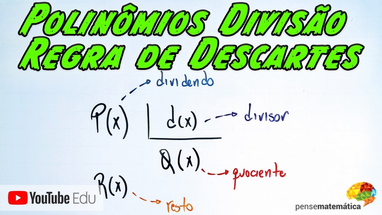 Polinômios + Divisão: Método de Descartes + Aula 03