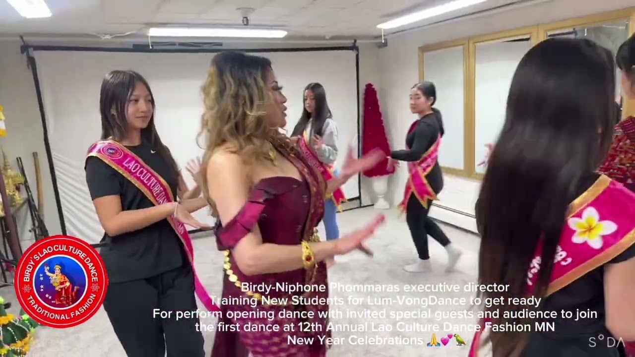 Birdy-Niphone Executive Director of Lao Culture Dance Fashion Mn Train students LamVong Dance.