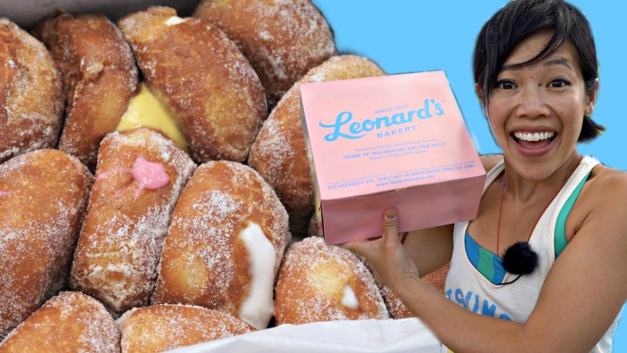 Leonard's Malasadas ALL THE FLAVORS Taste Test -- Hawaiian doughnuts | Emmy's Hawaii Adventure E3