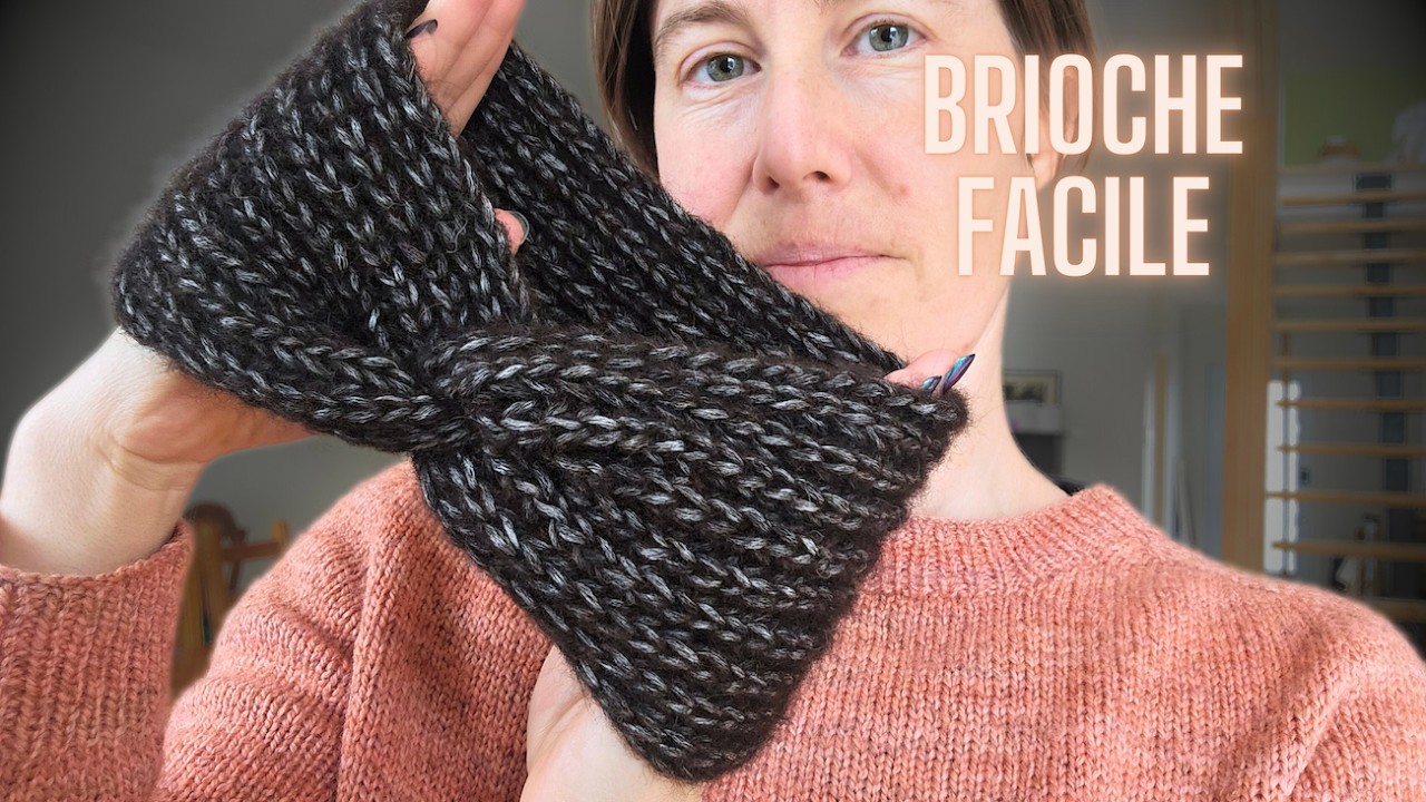 Tricot PAS-À-PAS: bandeau brioche une couleur! (FACILE et RAPIDE pour un cadeau dernière minute)
