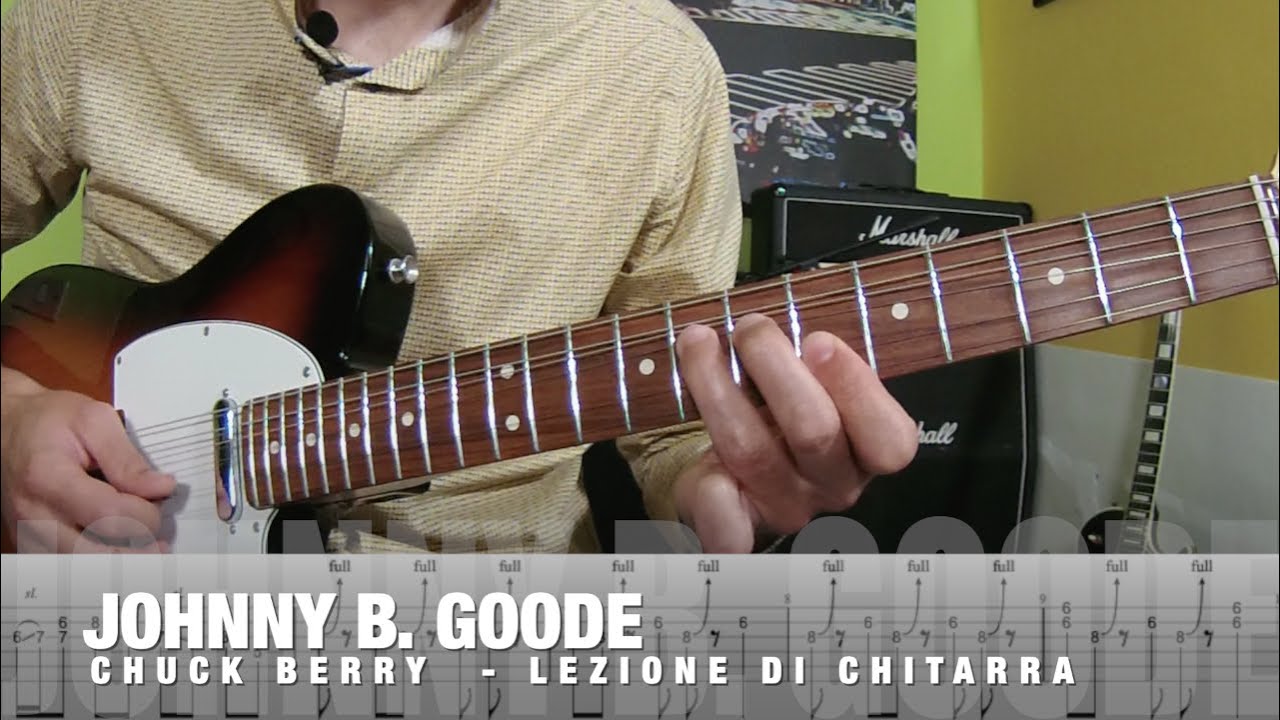 Come suonare JOHNNY B. GOODE - Chuck Berry - TUTORIAL- Lezione di chitarra [ENGLISH SUB]