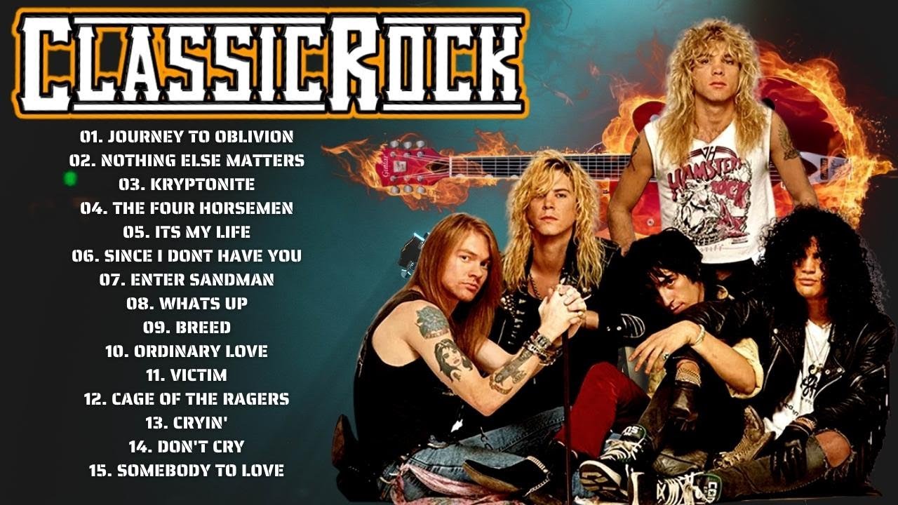 Best Rock 70s 80s 90s 🎸 Rock Classic 🎸 Aerosmith, Scorpions, Bon Jovi, ACDC, Guns N' Roses, Nirvana