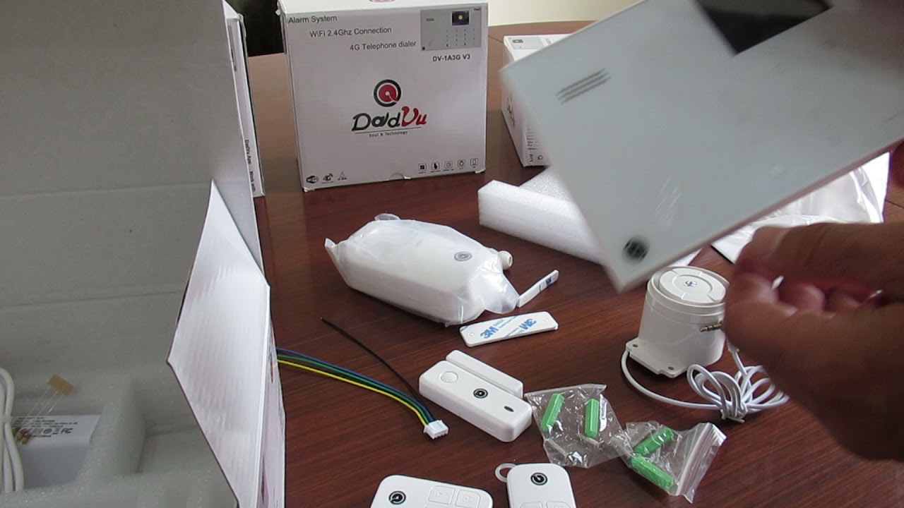 Unboxing Dadvu DV-1A3G V3, Allarme Combinatore Telefonico 4G, Ibrido 99 zone wireless e 3 FIlari