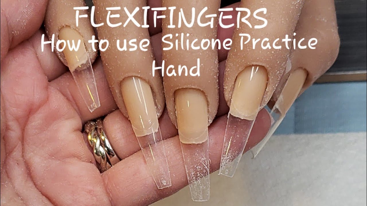 Silicone Realistic Nails Practice Hand | Flexifingers | how to prep your silicone hand !!!!!