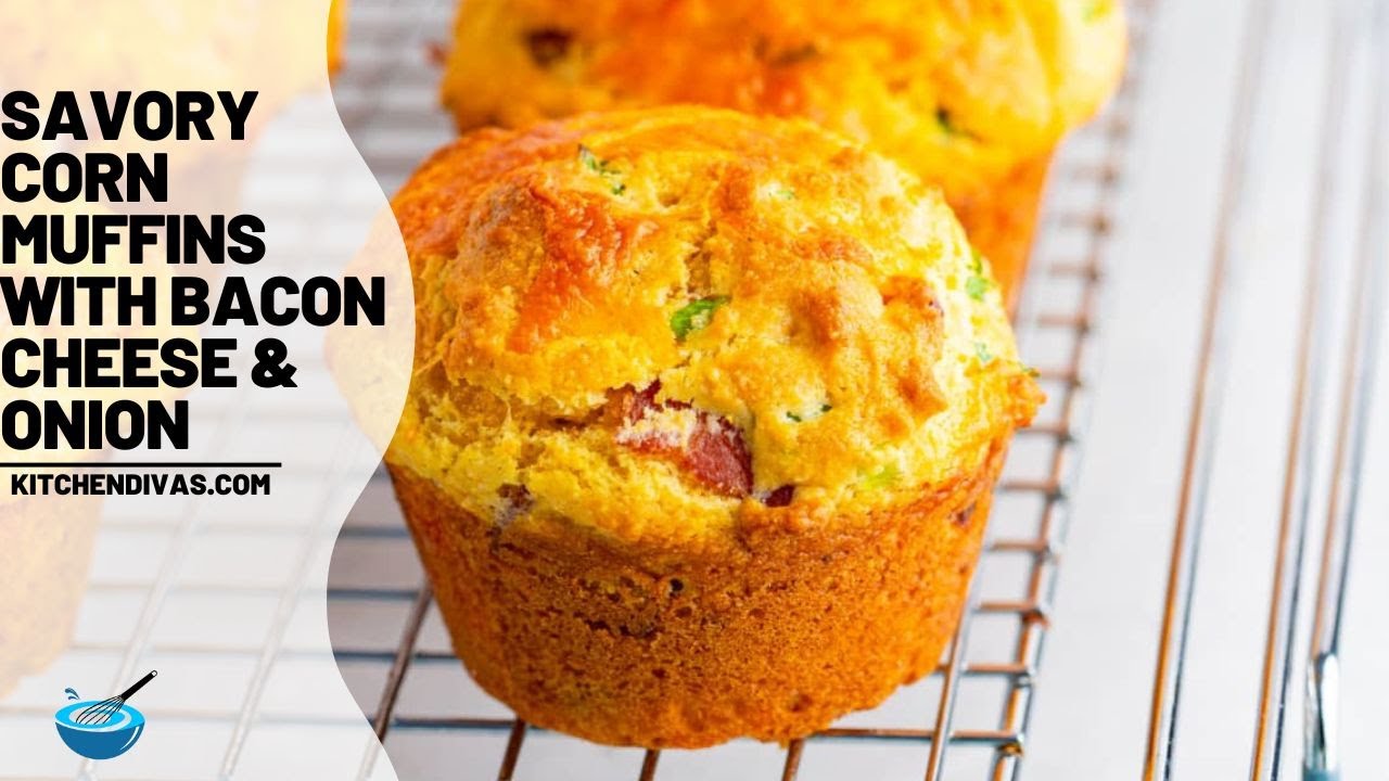 Savory Corn Muffins with Bacon, Cheese and Onion
