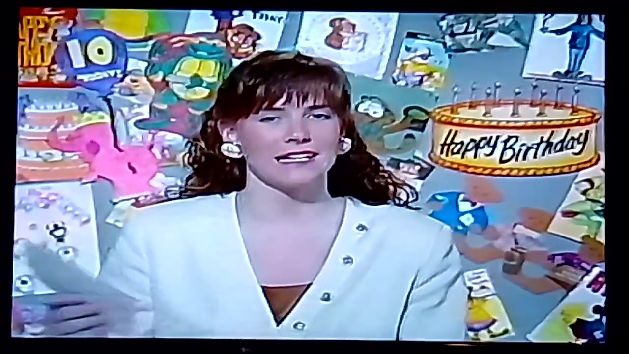 end of the little mermaid, children's grampian continuity, birthday cards and adverts (1991) (5)