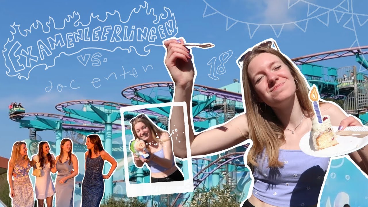 Laatste schooldagen: gala, 18e verjaardag, examenstunt, uitje Movie Park