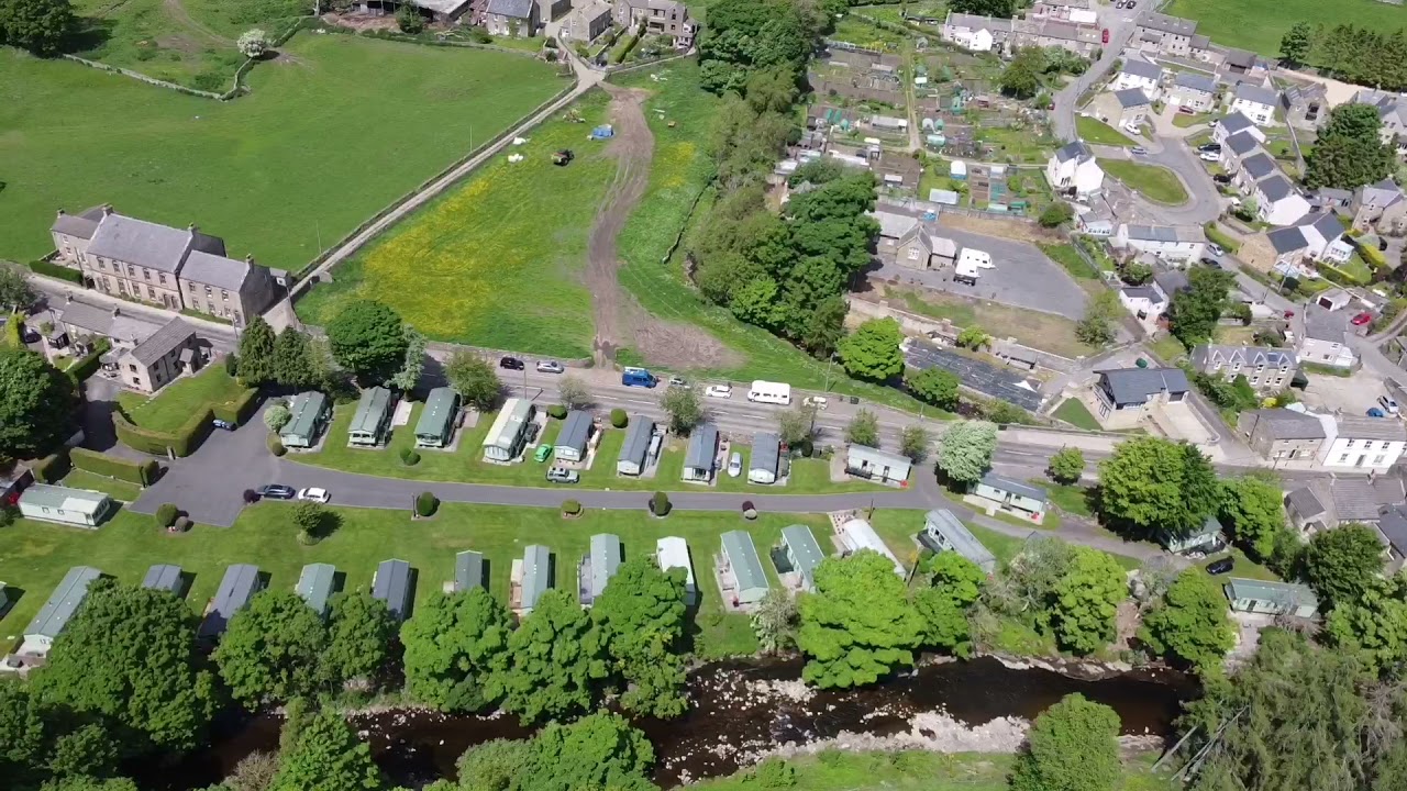 Westgate village durham Weardale England UK DJI mini mavic drone view