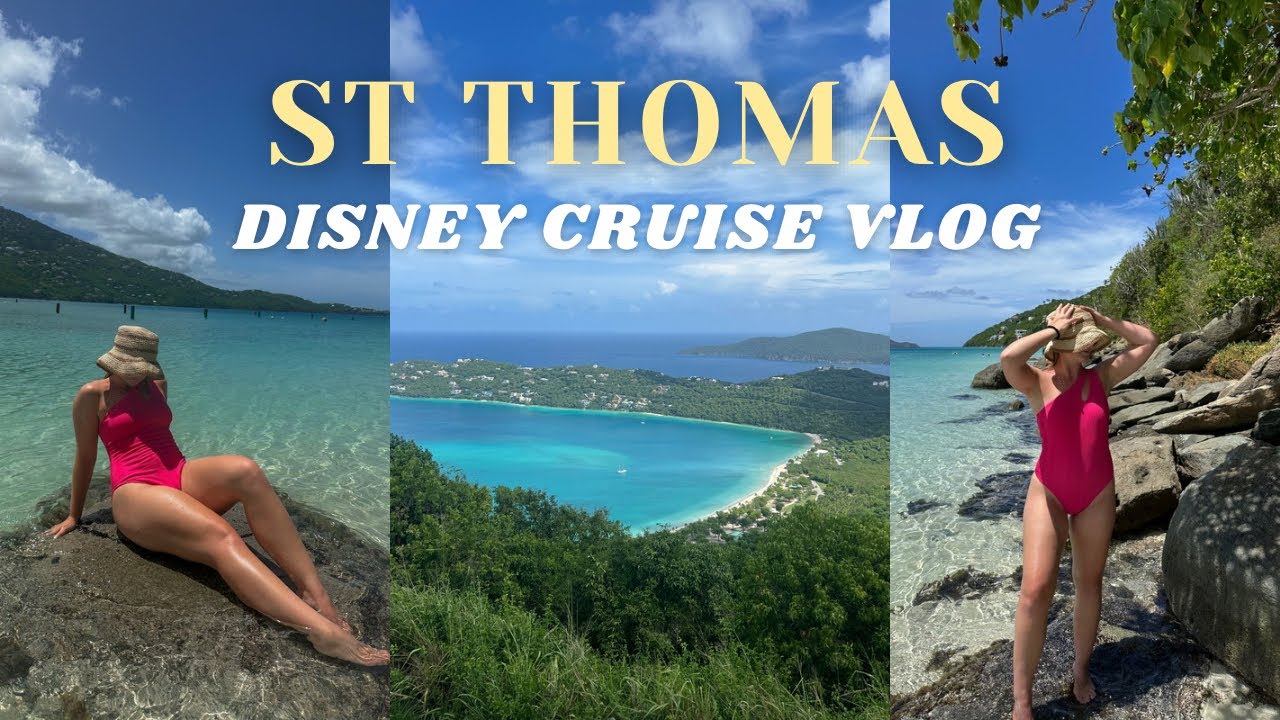 DISNEY TREASURE DAY 5✨ St Thomas beach day, my cruise makeup routine, trivia, 1923 dinner