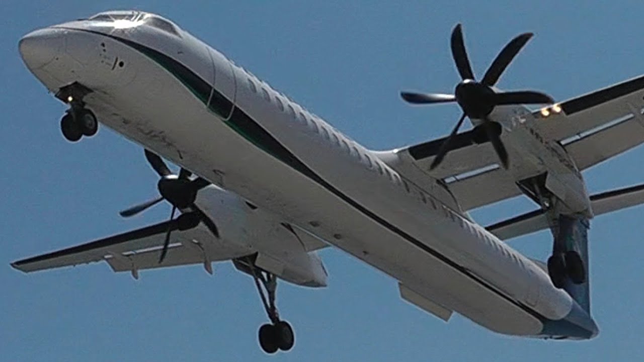 The Unique Dash 8 Q400! 2 Low Landings & 2 Takeoffs at Skiathos, the Second St Maarten!