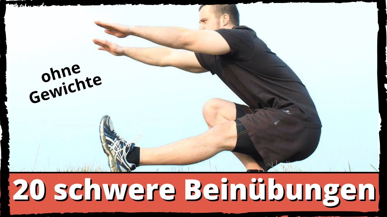20+ Beinübungen für zuhause | Quadrizeps, Beinbizeps, Gesäß, Waden | Home Workout ohne Gewichte