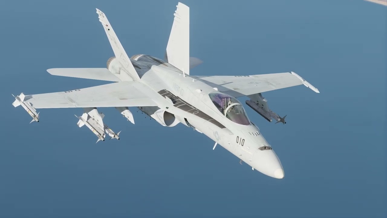 DCS WORLD F/A-18C Air toAir  (Mirage F1  AJS-37 An-12)