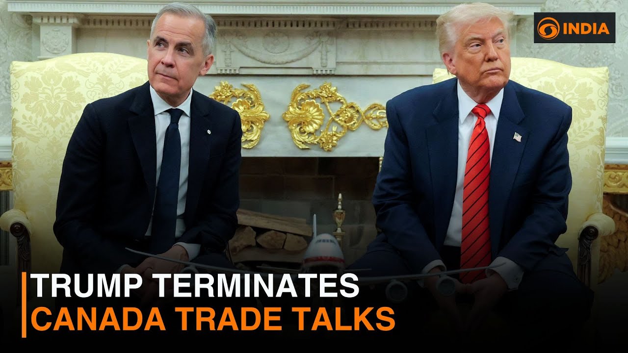 Trump terminates Canada trade talks & More Updates | DD India Live | 5 PM IST
