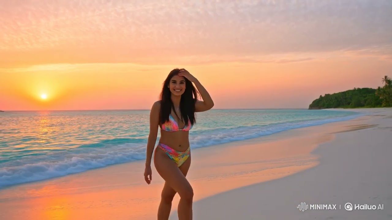 Beach Walk in Bikini Karachi | Summer Vibes by the Sea 🌊☀️