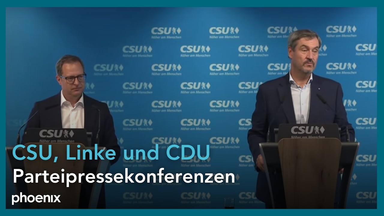 Parteipressekonferenzen: CSU, Linke und CDU