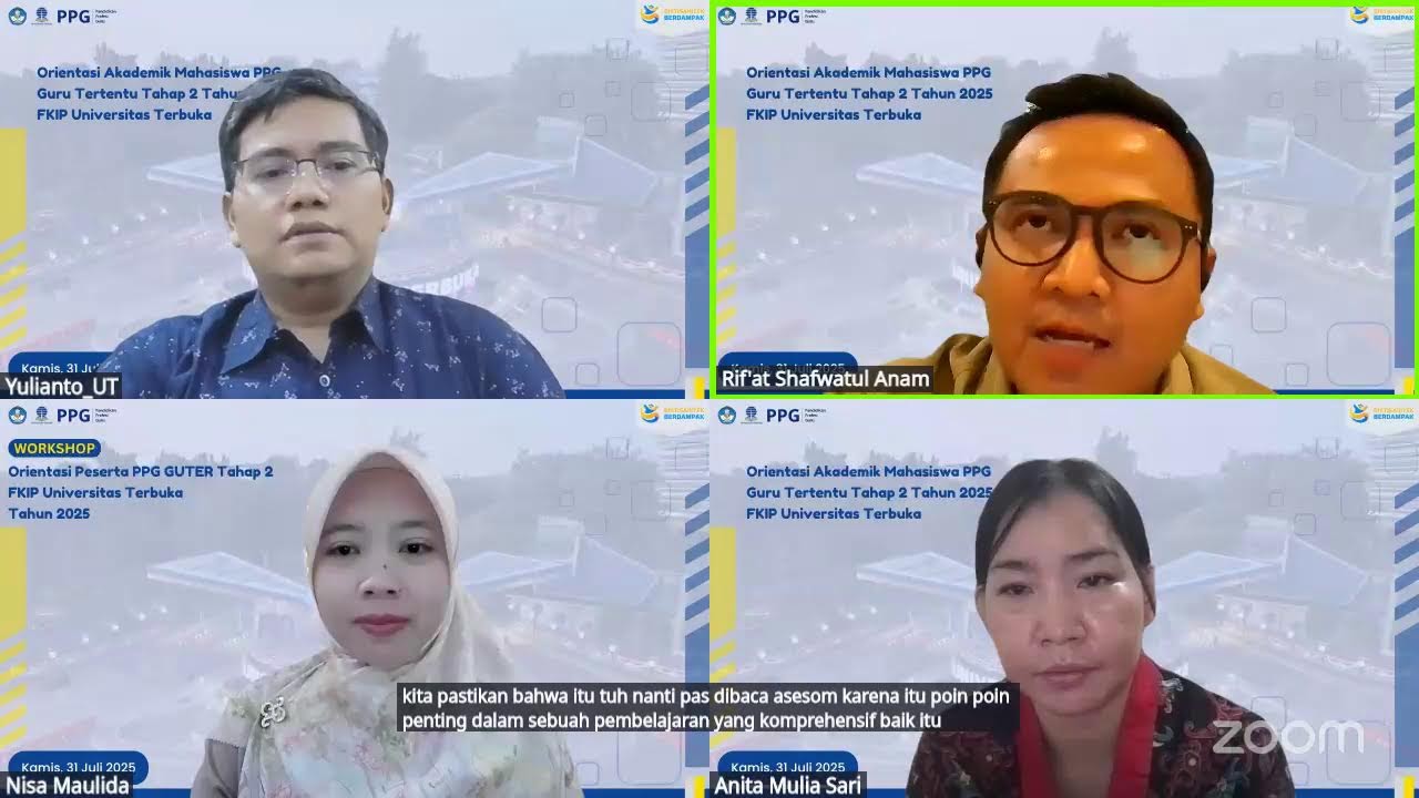 Orientasi Akademik Mahasiswa PPG Guru Tertentu Tahap II Tahun 2025