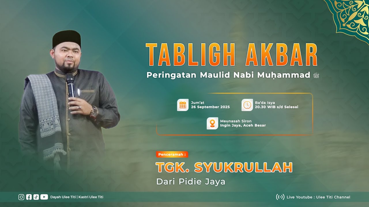 Dakwah Aceh Terbaru | Tgk. Syukrullah | Desa Siron, Ingin Jaya, Aceh Besar