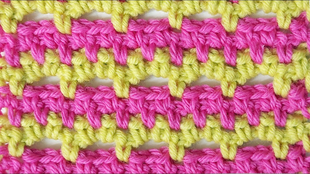 Crochet moss stitch variation. Stitch tutorial