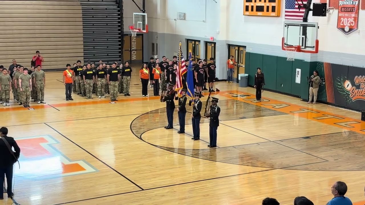 Mojave HS Color Guard Presentation & National Anthem // Song Cover By Cadet CSM  