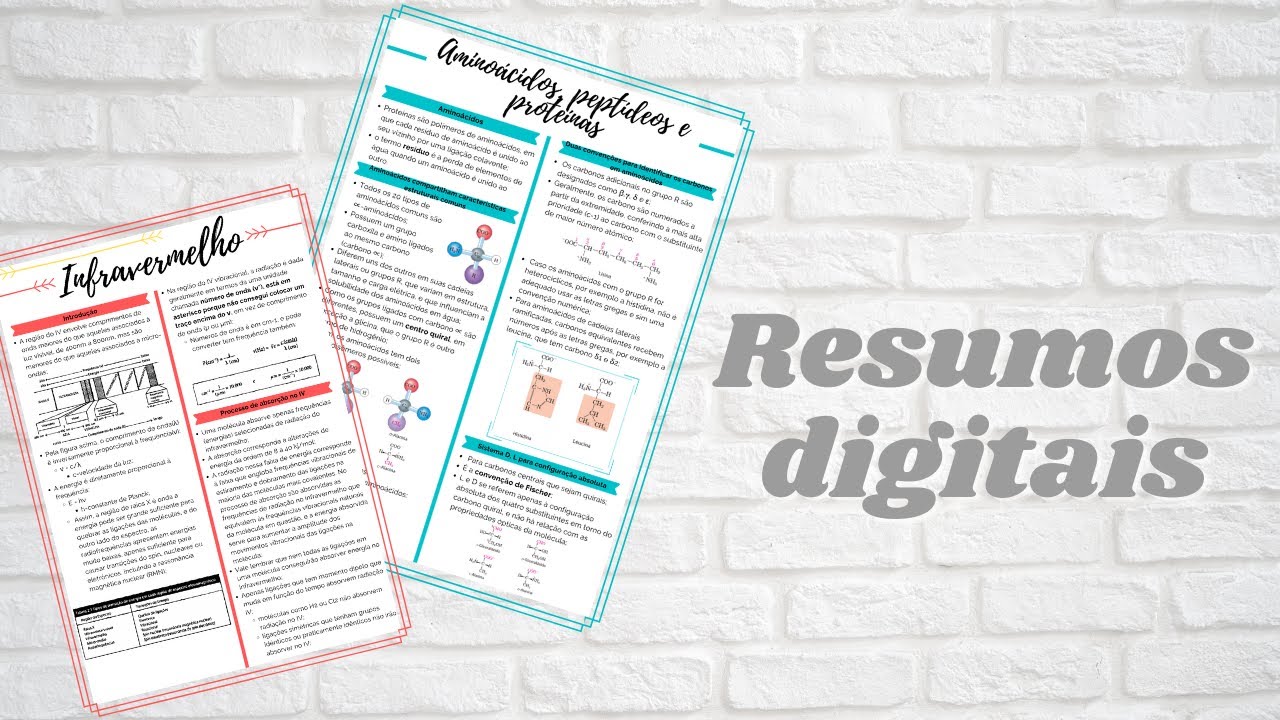 Resumo digital no CANVA