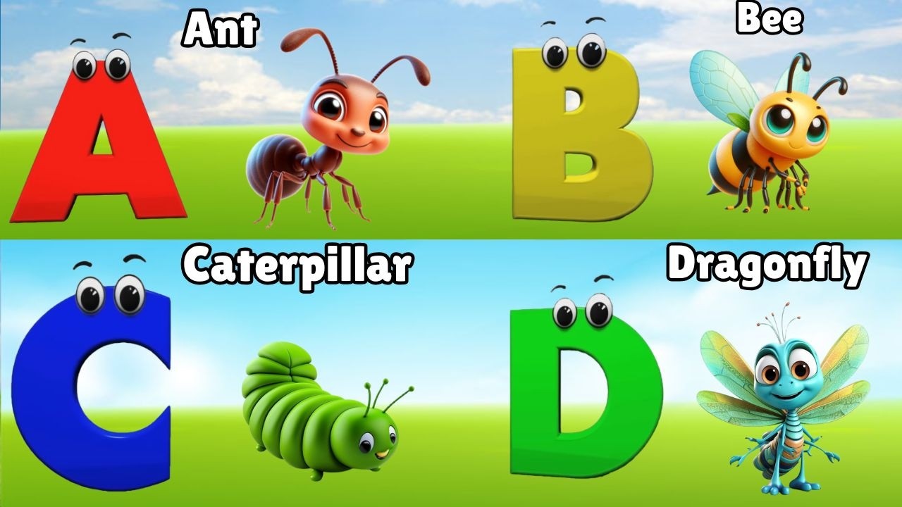 Insects Alphabet Song | Insects ABC Song | Phonics for Kids | Baby, Alphabet Letters