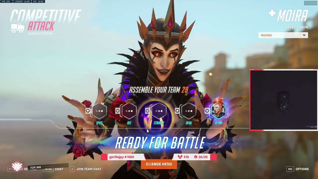 18K Heal! Gale Moira Overwatch 2 Season 5 Top 500 Gameplay