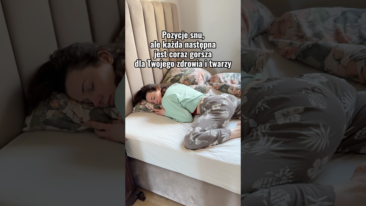 SPANIE NA BRZUCHU CIĘ POSTARZA 😴 #zdrowysen #zdrowystylżycia #skincare