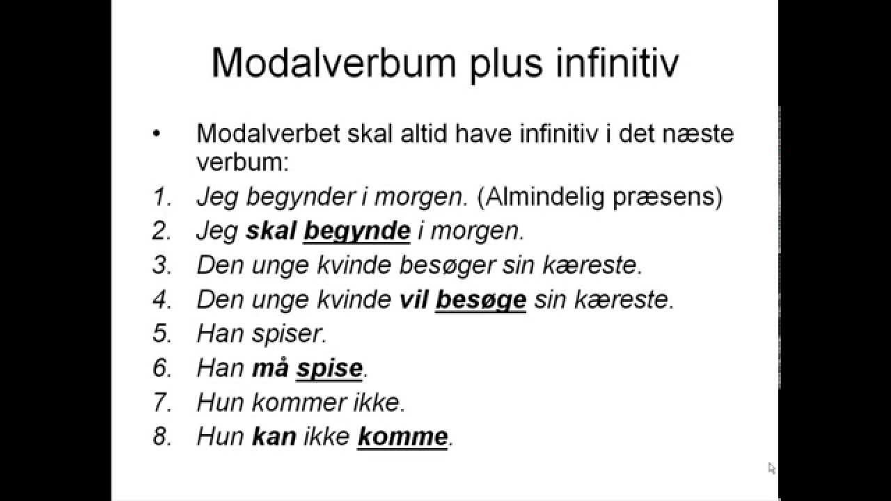 Præsens og modalverbum om fremtid